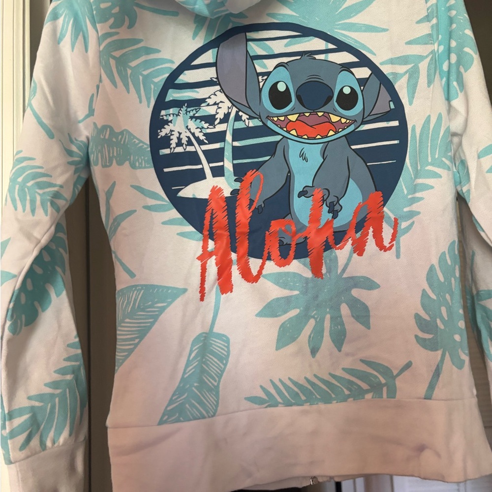 Aloha Graphic Hoodie with Stitch Design